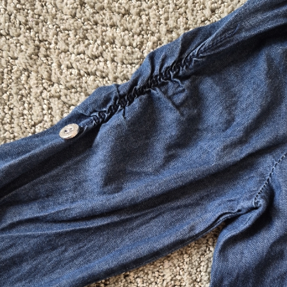 Guess Kids Navy Ruffle Dress - Picture 4 of 4
